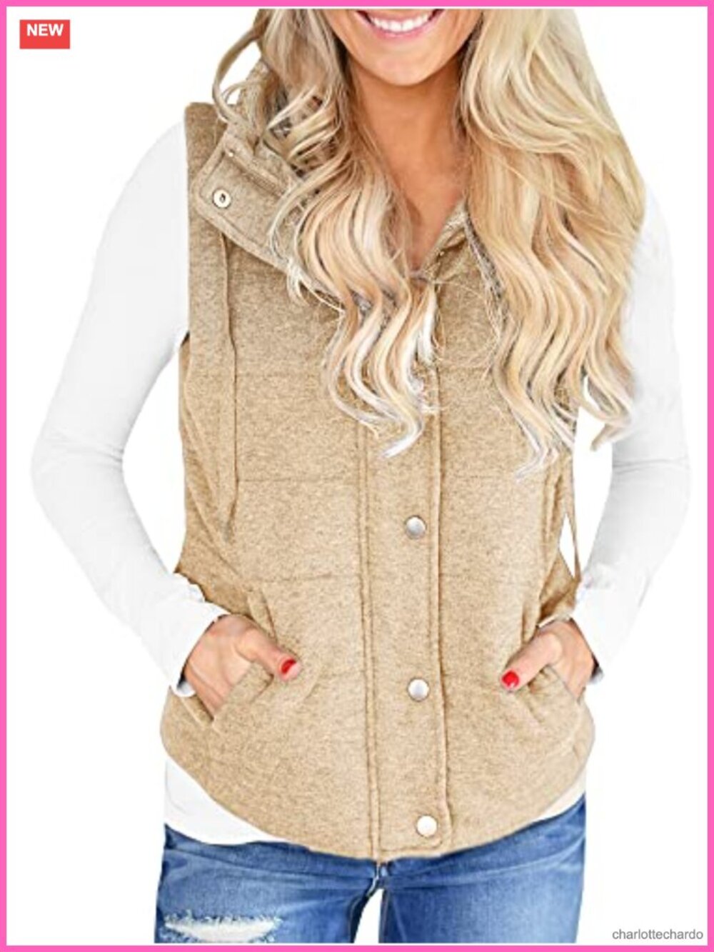 Quilted Puffer Vest Lightweight Sleeveless Zip Up Casual
